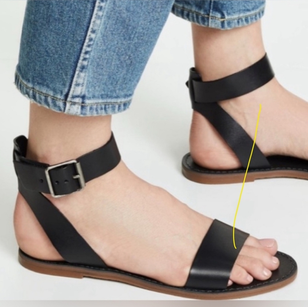 *LOWEST PRICE* Madewell Black Ankle Strap Sandals